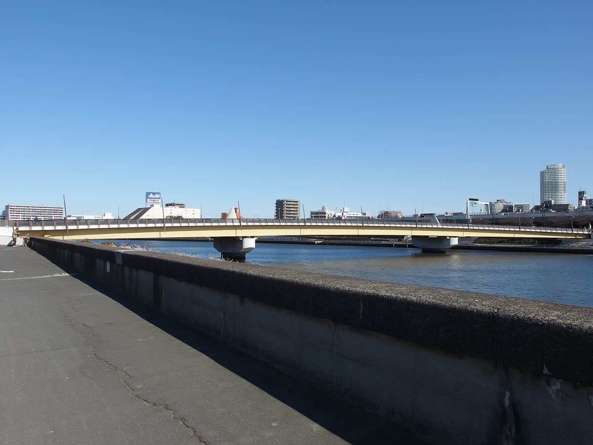 Sumida River and bridges near Asakusa